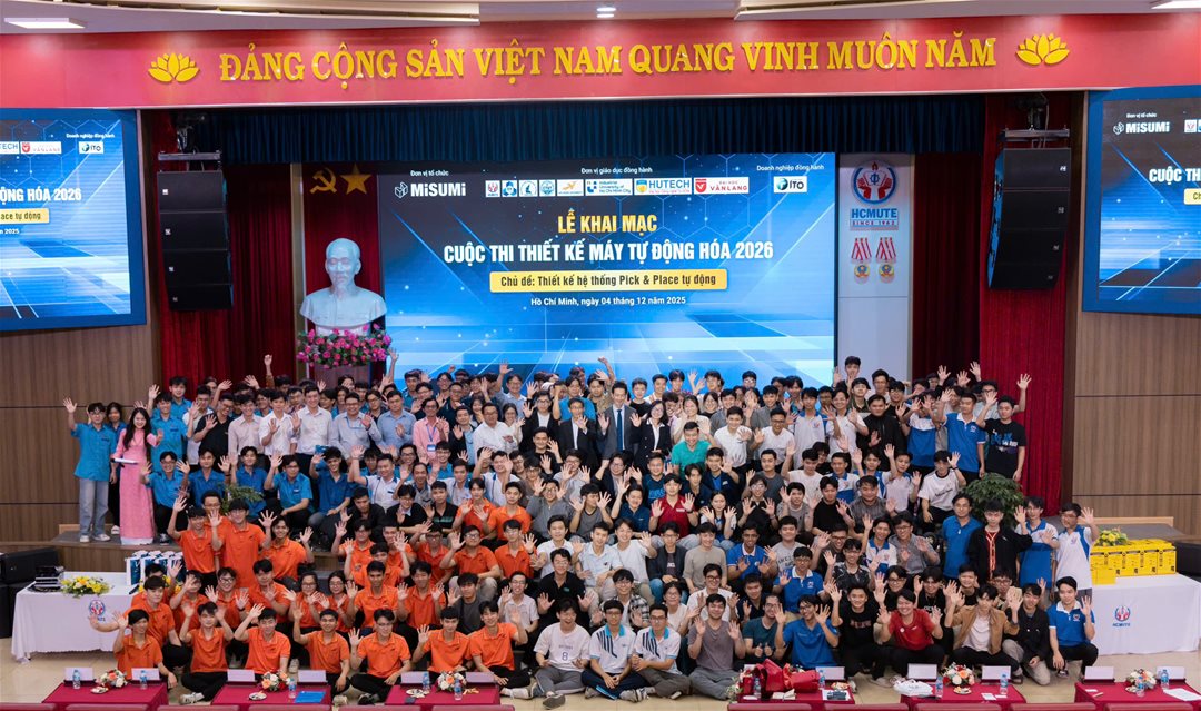 SINH VIÊN KHOA CƠ ĐIỆN – ĐIỆN TỬ, ĐẠI HỌC LẠC HỒNG THAM DỰ  LỄ KHAI MẠC CUỘC THI THIẾT KẾ MÁY TỰ ĐỘNG HÓA 2026